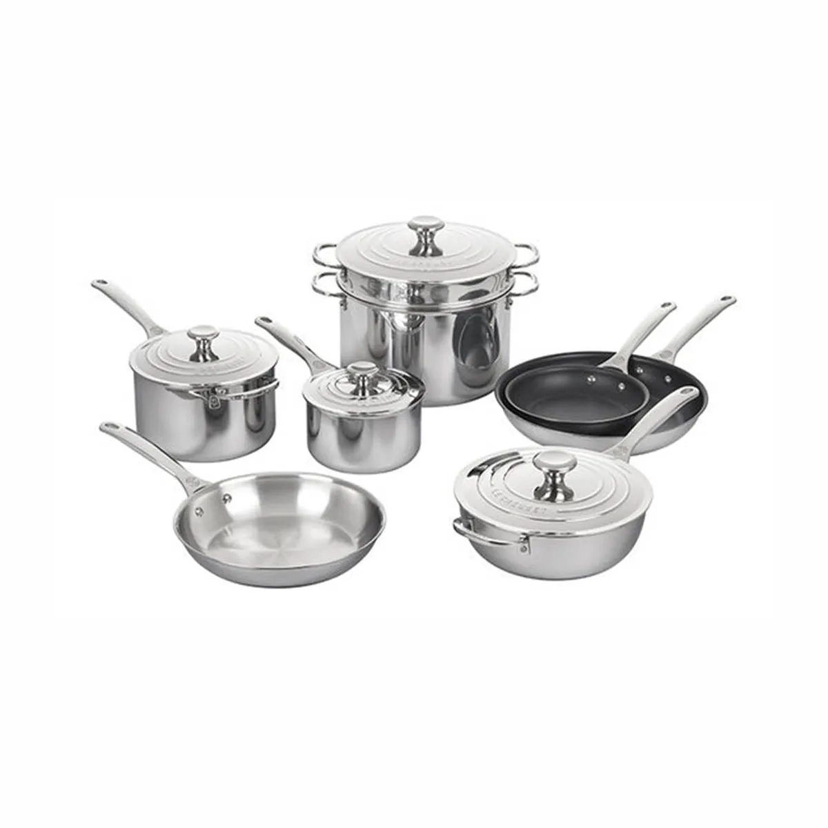 Le Creuset Stainless Steel 12 Piece Set Cookware Set