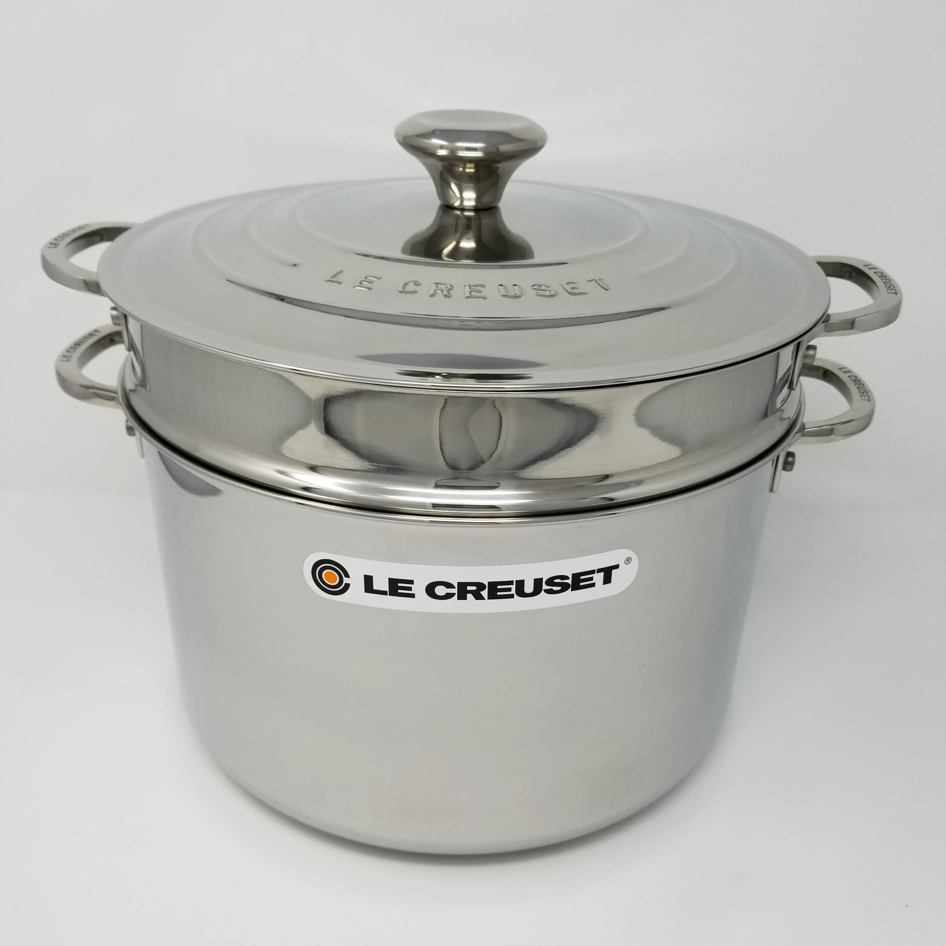 Le Creuset Stainless Steel 8.3 L Stockpot with Pasta Insert