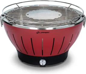 Lippert Odyssey Lightweight Portable Charcoal Grill, Red