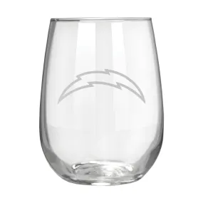 Los Angeles Chargers 17 oz. Stemless Wine Glass