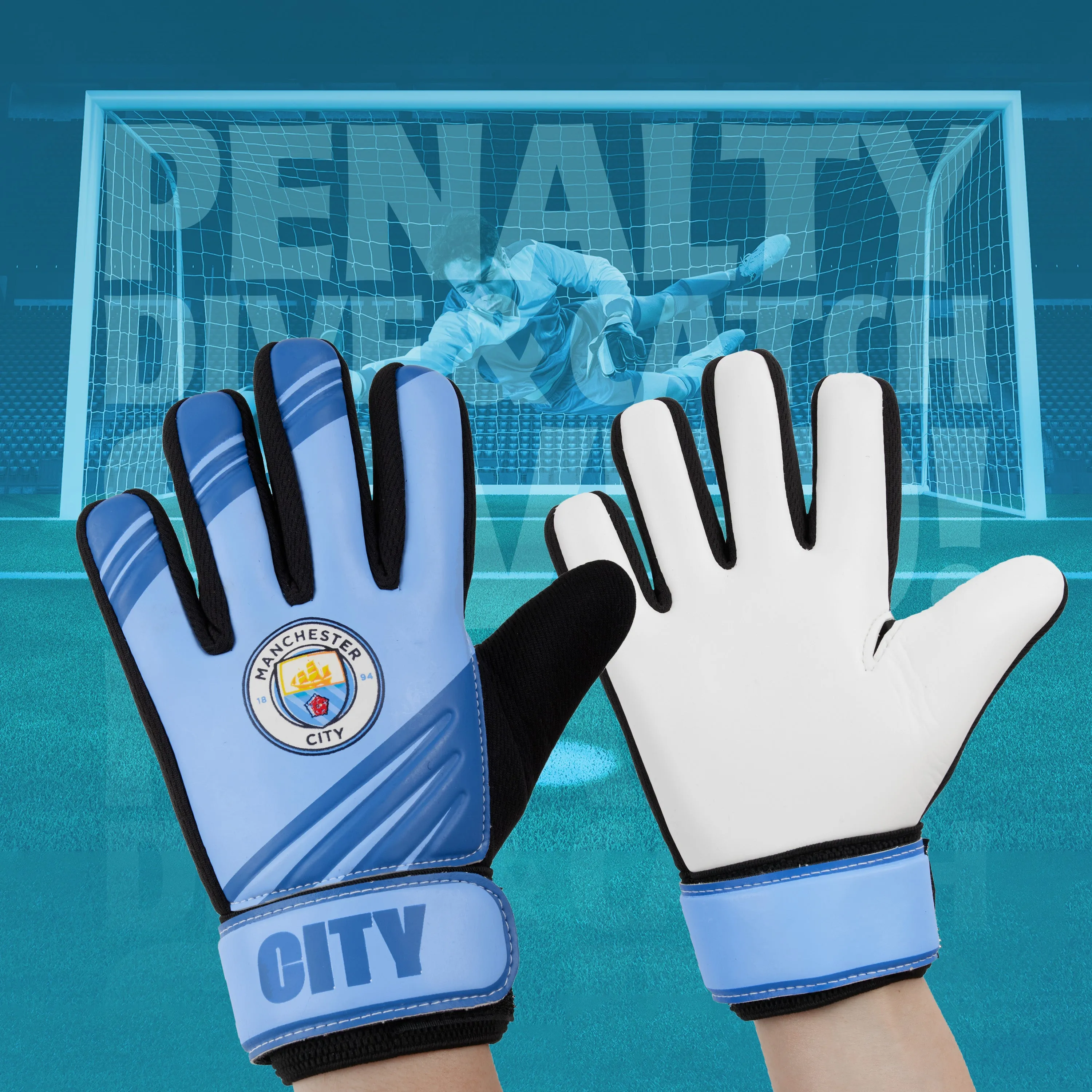 Manchester City F.C. Goalkeeper Gloves for Kids - Size 5