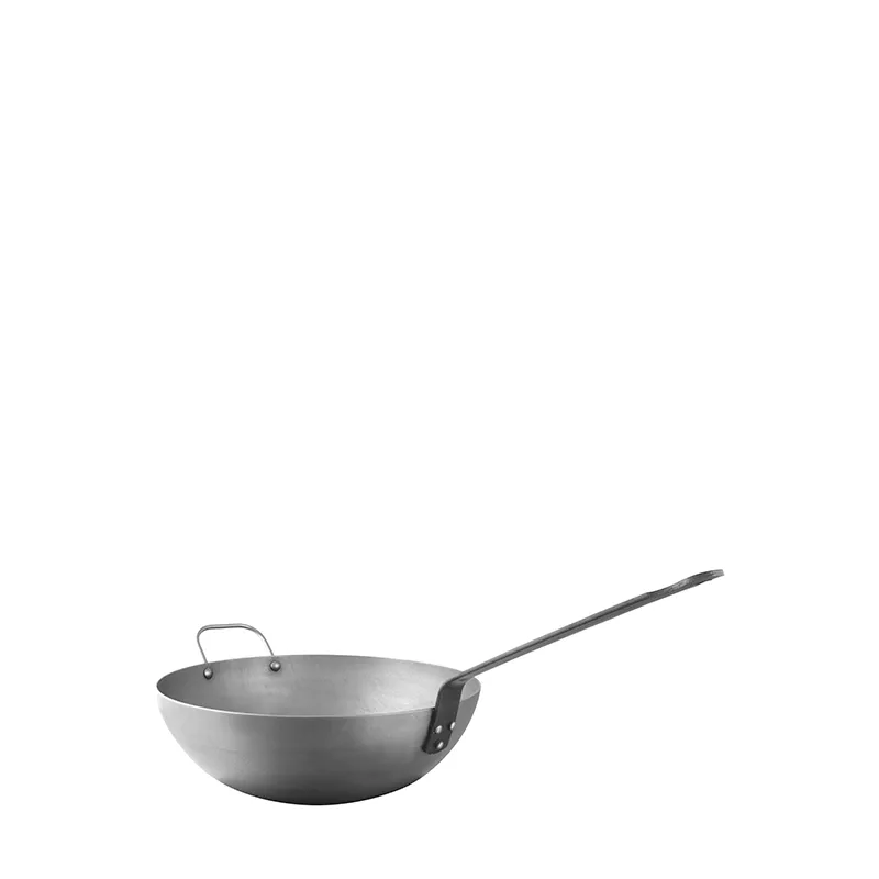 Mauviel M'steel Carbon Steel Wok, 11.8-in