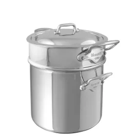 Mauviel Stainless Steel 3-Piece Pasta Set With 9.7-qt Stock Pot & Insert