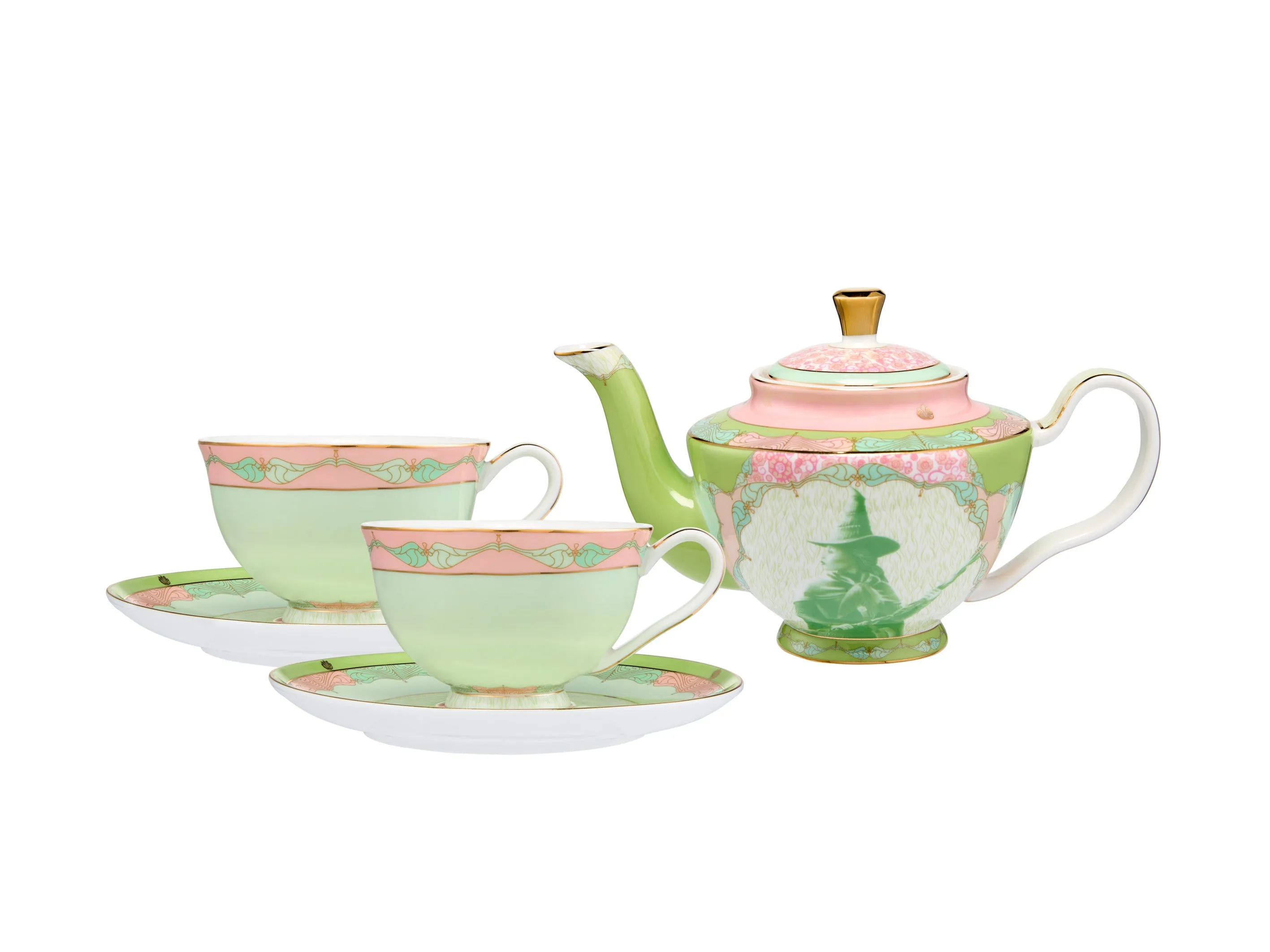 Maxwell & Williams Wicked Pink Goes Good With Green 5pc Tea Set - Elphaba