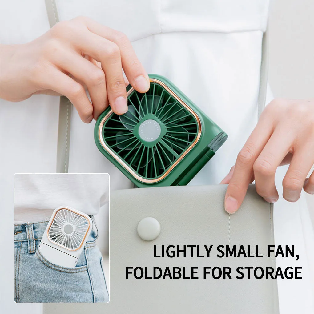 Mini Cooling Fan Foldable Neck – Stay Cool This Summer!