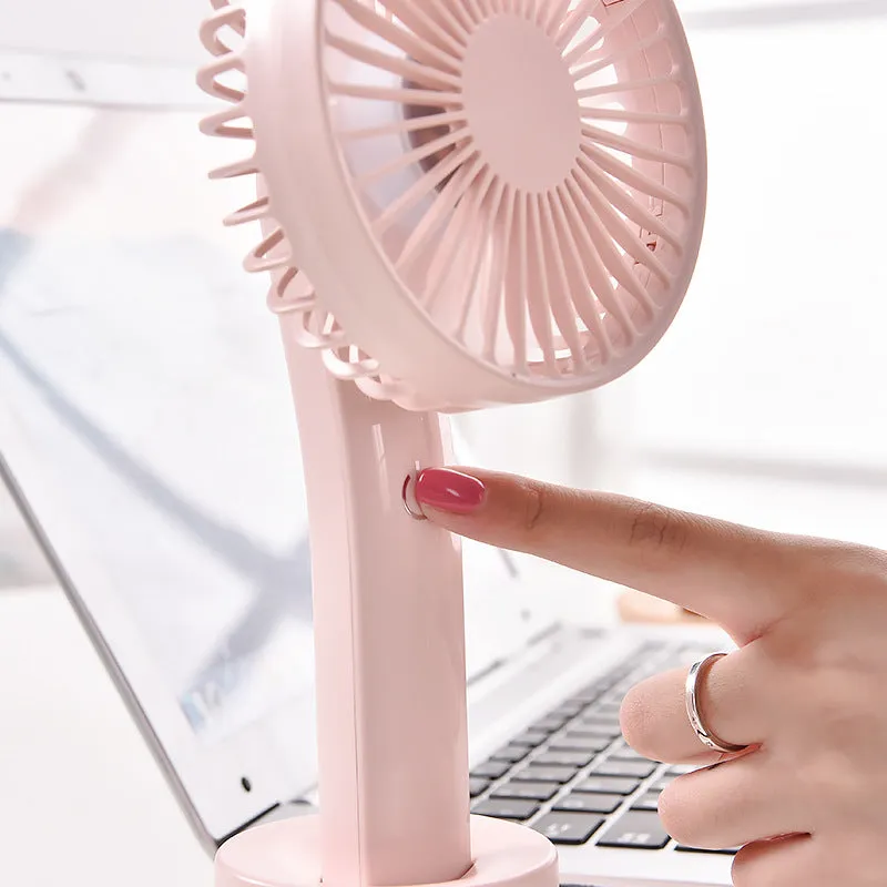 Mini Fan Hanging Neck Handheld Touch Charging Power Storage Portable USB