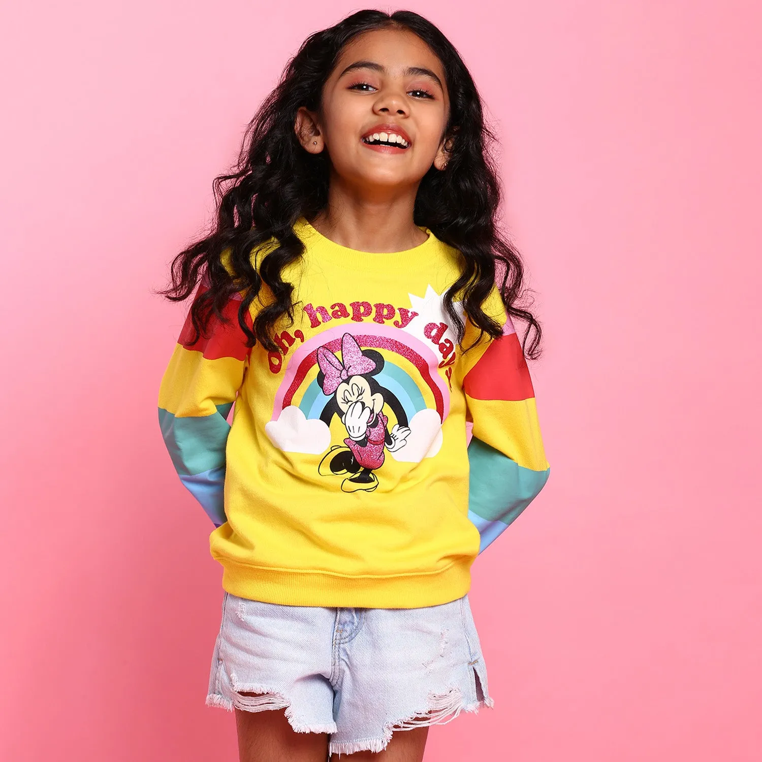 Mini Mouse Happy Day's Girls Relax Sweatshirt