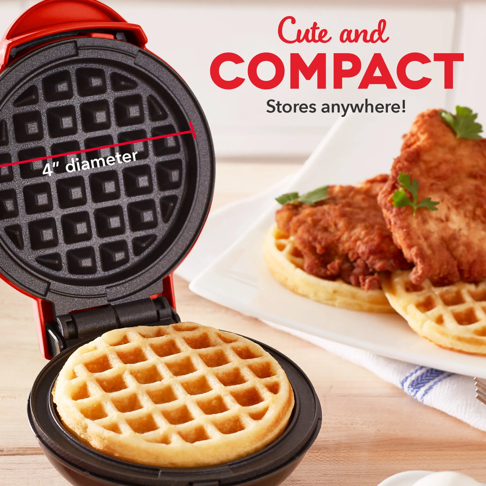 Mini Waffle Maker 2-Packs