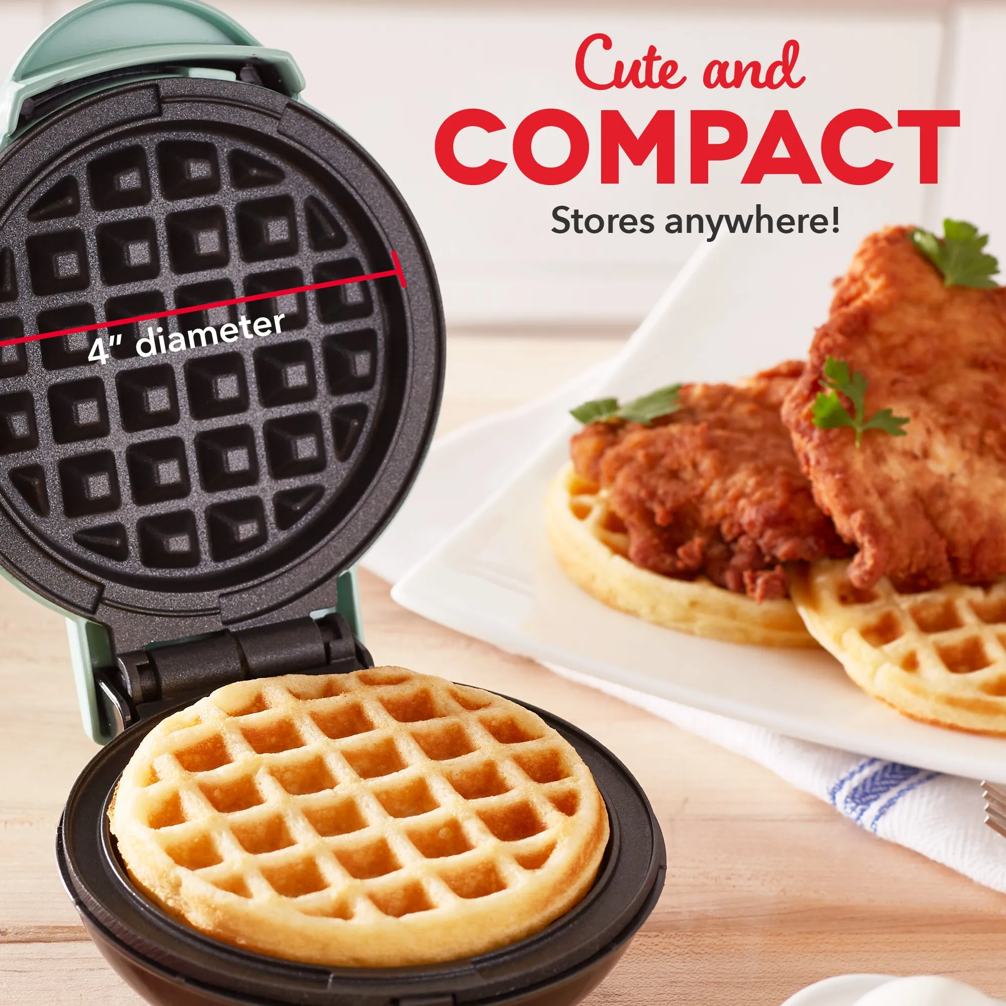 Mini Waffle Maker 2-Packs