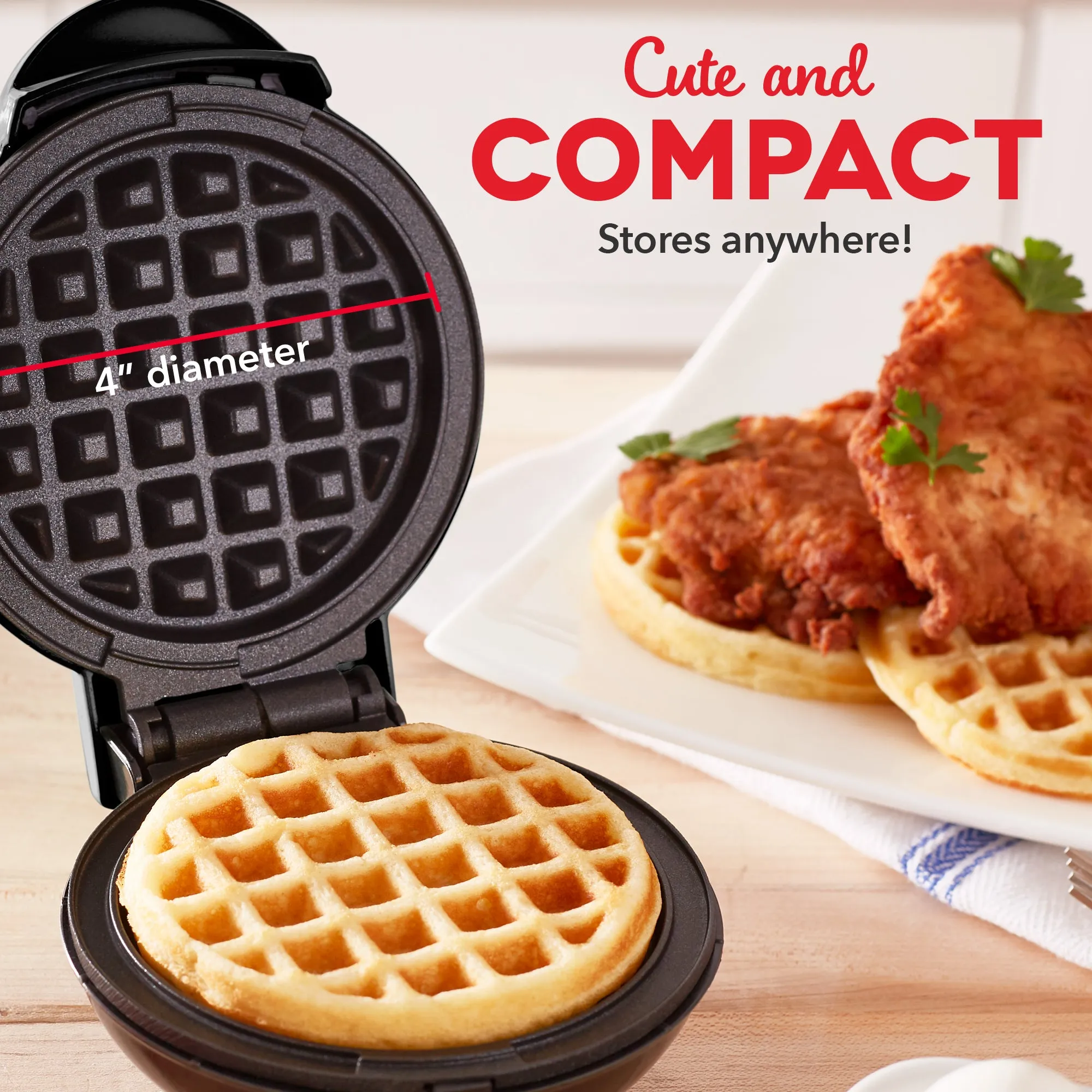 Mini Waffle Maker 2-Packs