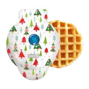 Mini Waffle Maker White with Trees Print