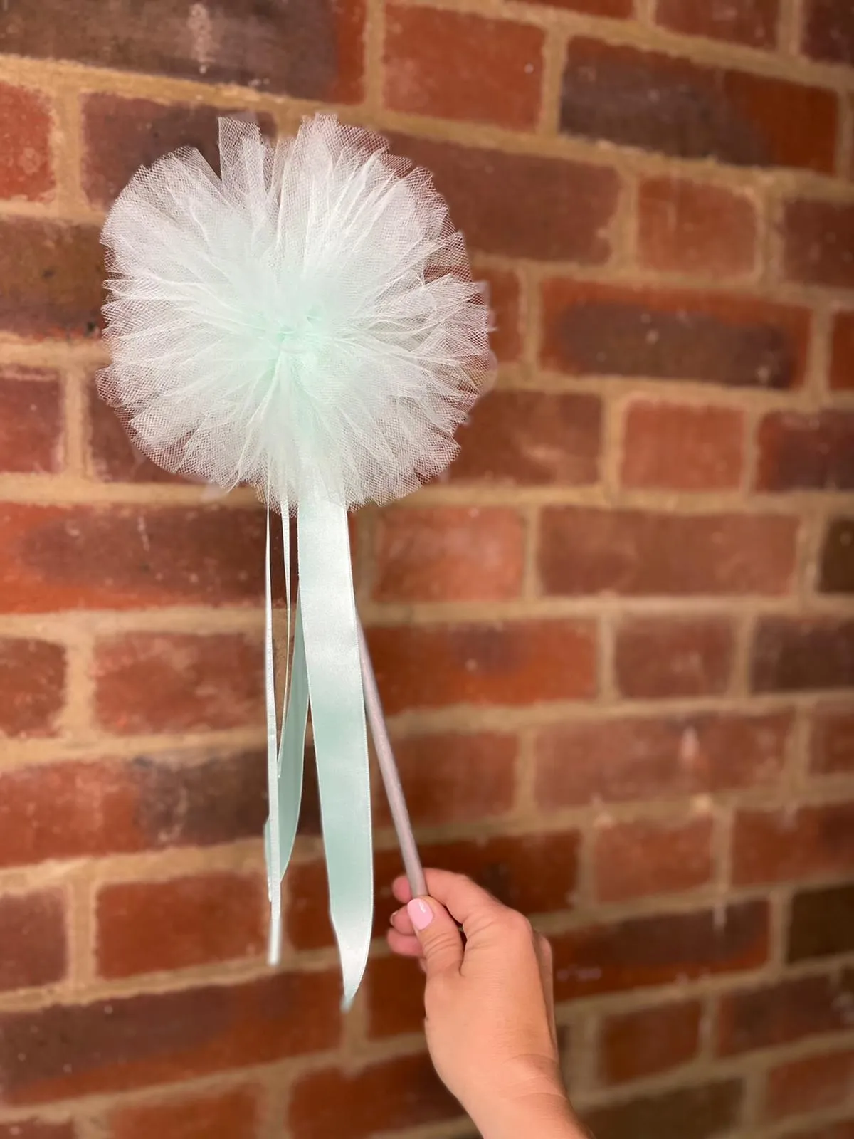 Mint Green Pom Pom Wand