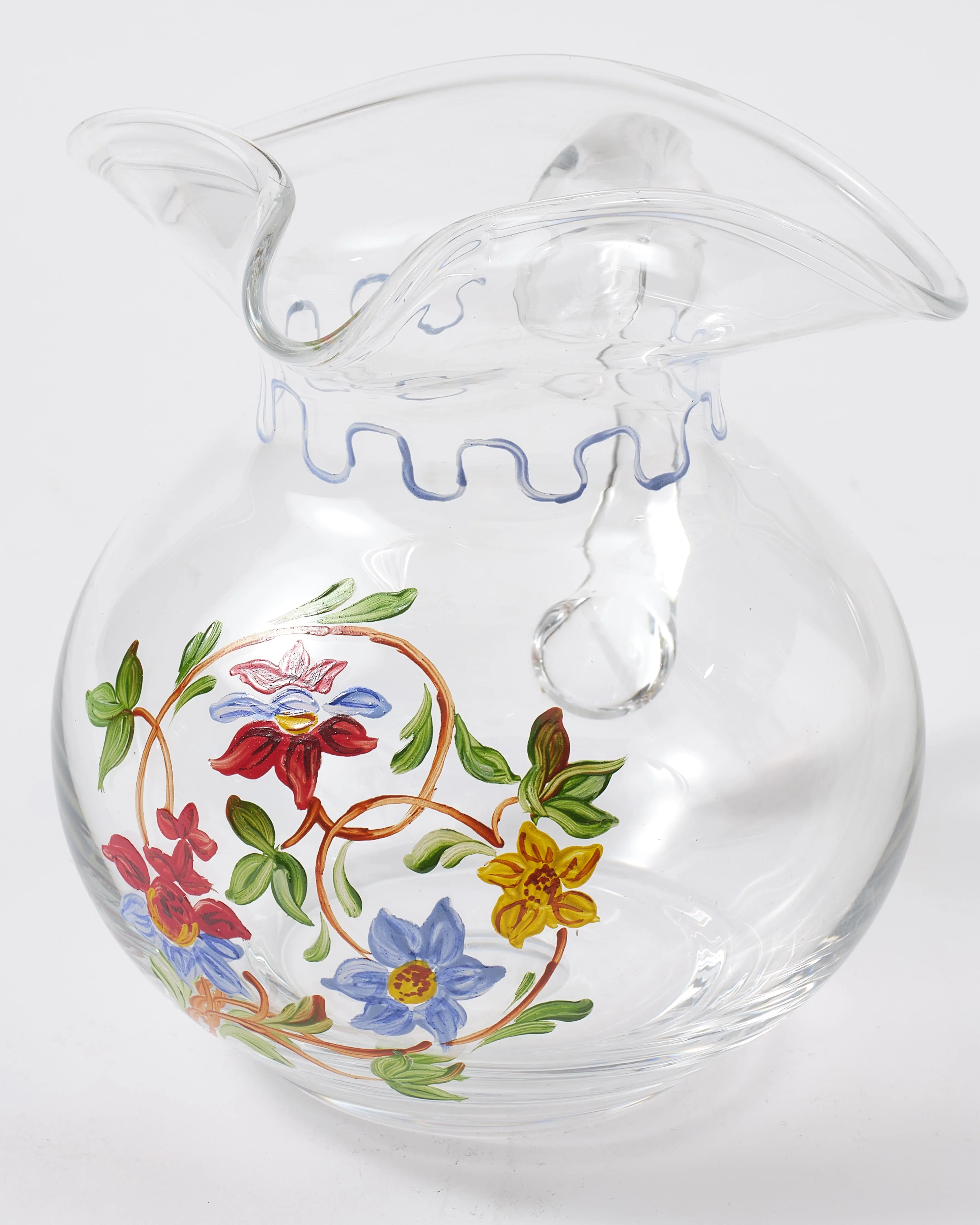 Murano Cornucopia Hand-Painted Jug