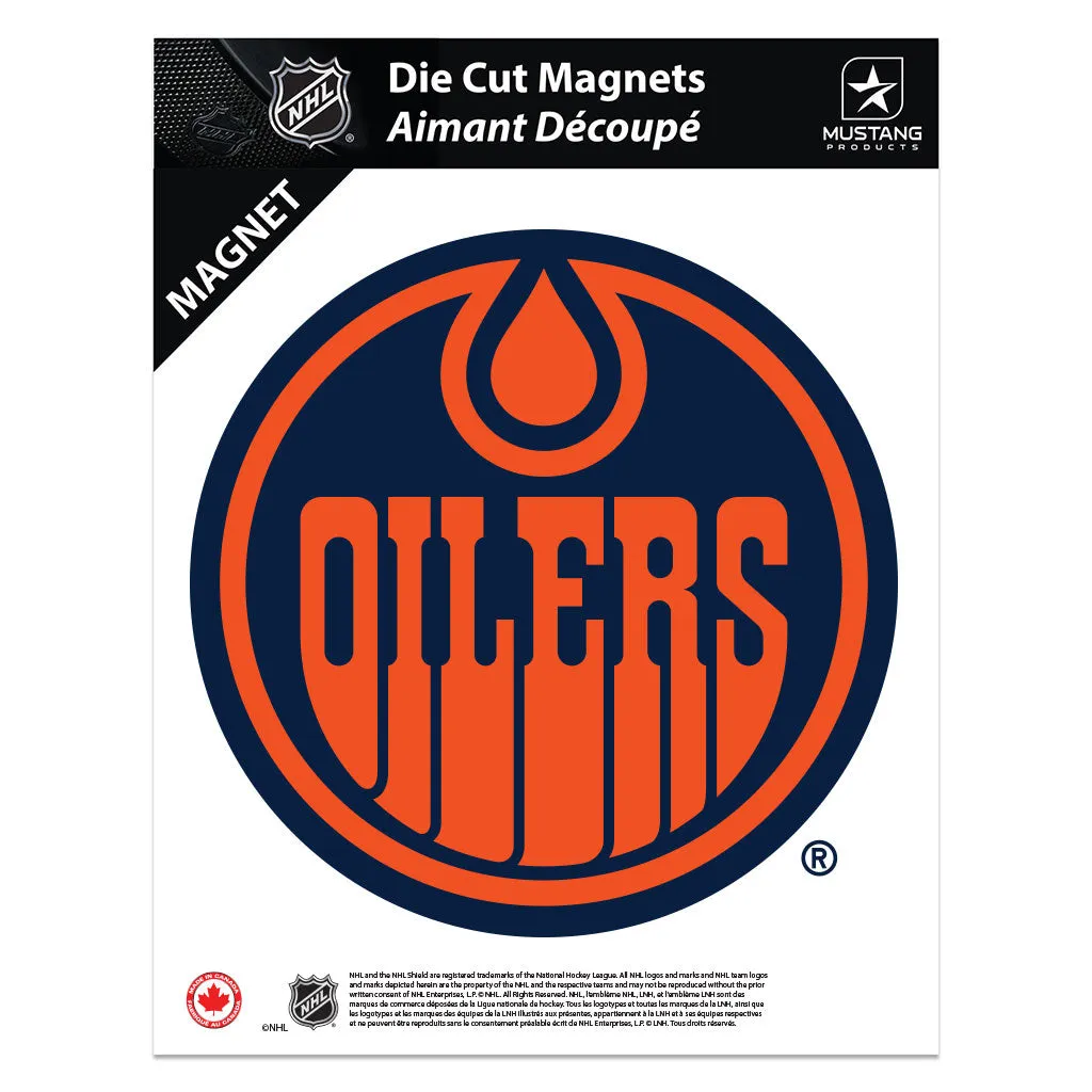 Mustang NHL Edmonton Oilers Diecut Logo Magnet