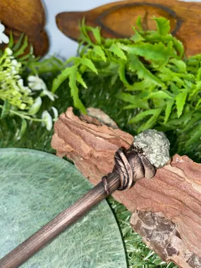 Natural Crystal Pyrite Wand -Fairy wand-Wizard wand-Nature Wand Healing Crystal Zodiac Mineral Stone