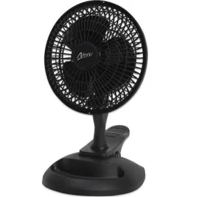 Nero Clip And Storage Desk Fan 150mm Black Office Home Table