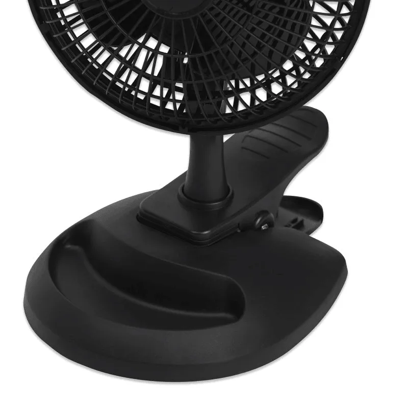 Nero Clip And Storage Desk Fan 150mm Black Office Home Table