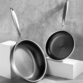 (NET) Stainless Steel Pan, Non Stick Pan 26x26x6CM