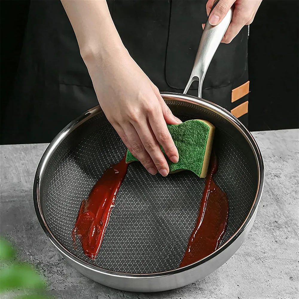 (NET) Stainless Steel Pan, Non Stick Pan 26x26x6CM