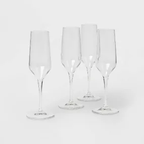 New - 8oz 4pk Glass Atherton Champagne Glasses - Threshold