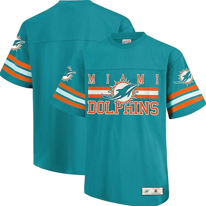 NFL Official Adults Soft Mesh Vintage Beast Mode T-Shirt - Unisex|Miami Dolphins