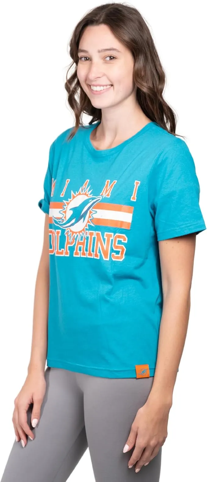 NFL Official Women's Soft Mesh Vintage Gameday Shirt|Miami Dolphins