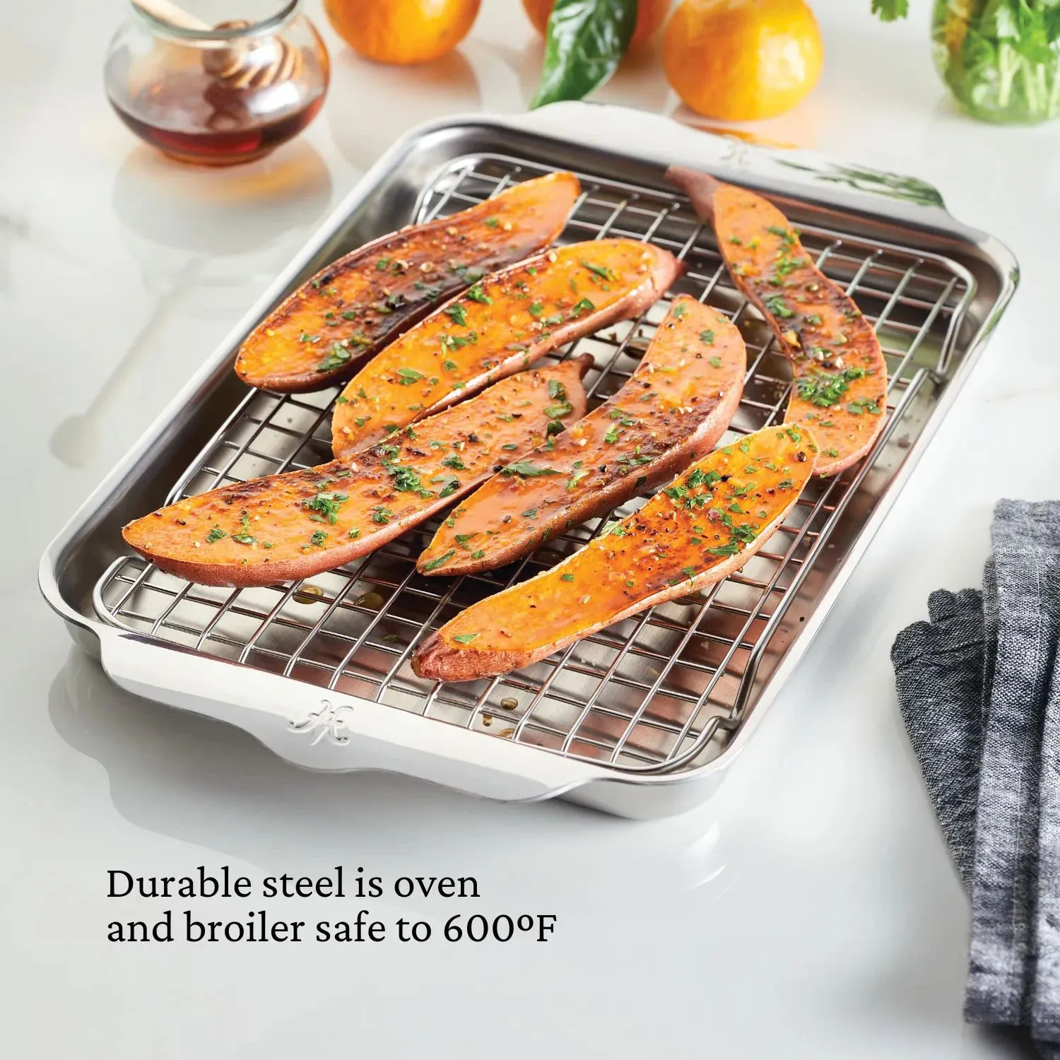 OvenBond Tri-ply Quarter Sheet Pan with Rack