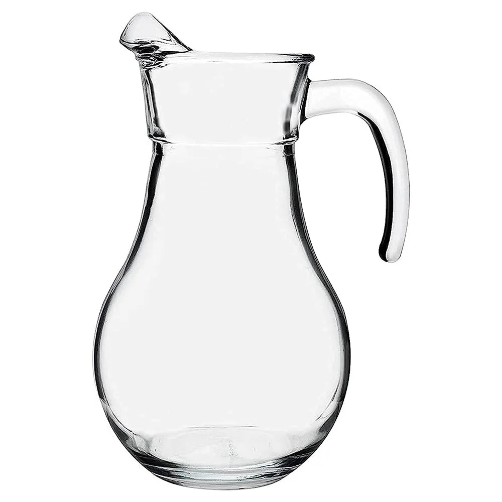 Pasabahce Glass Pitcher, Bistro Jug with Lid 61 Oz (1800 cc)