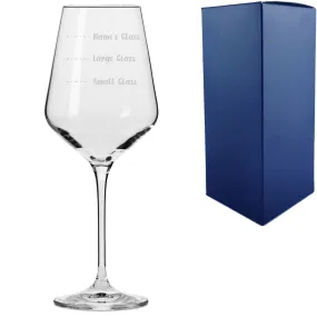 Personalised Engraved Infinity Wine Glass with Name's Glass Handwritten Measurements Design, Customise with Any Name