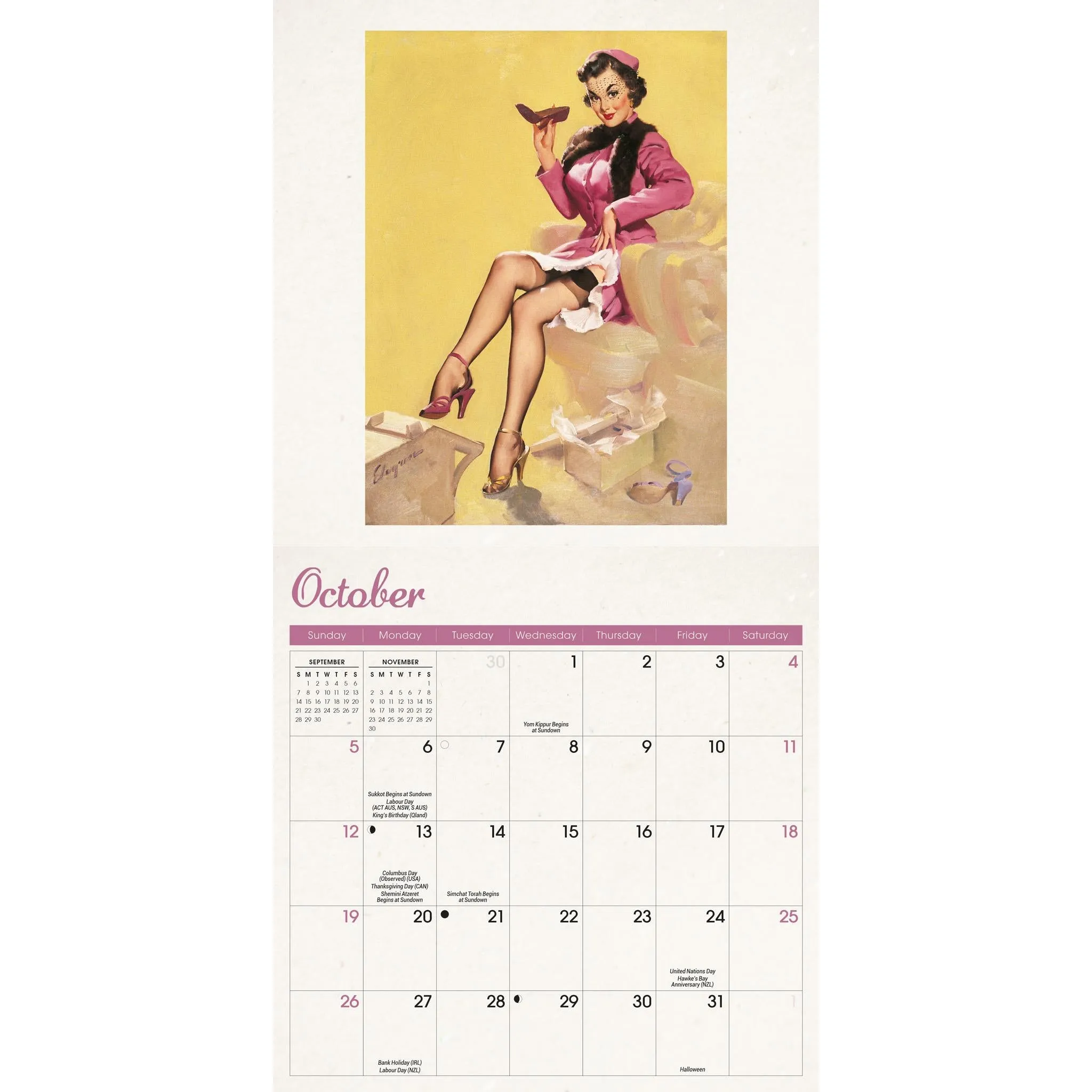 Pin Ups Mini 2025 Calendar