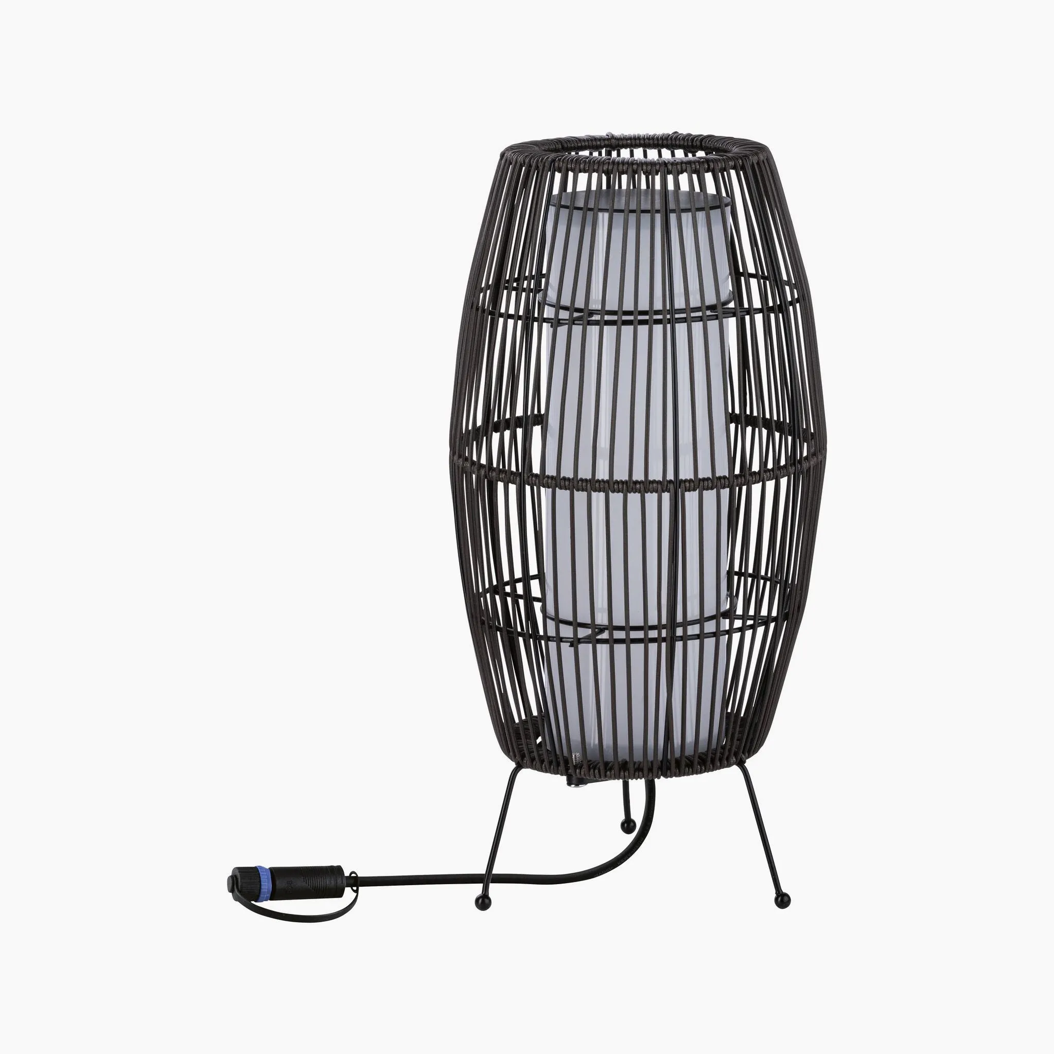 Plug & Shine Outdoor Basket 7.8W LED Single 40cm Floor Light in Brown