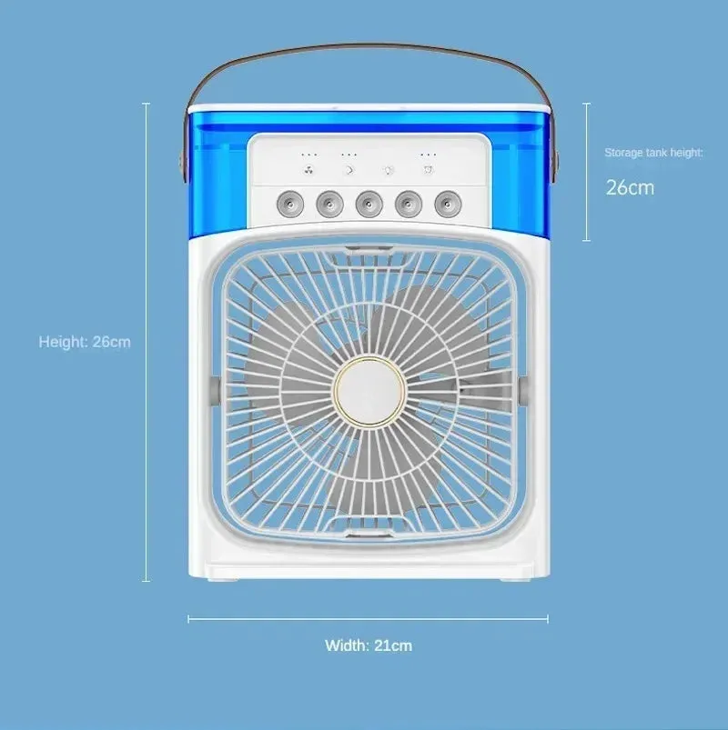 Portable Rechargeable Air Cooling Mist Fan (Big Size)