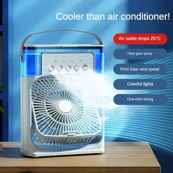 Portable Rechargeable Air Cooling Mist Fan (Big Size)