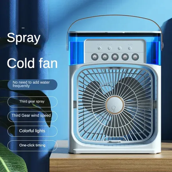 Portable Rechargeable Air Cooling Mist Fan (Big Size)