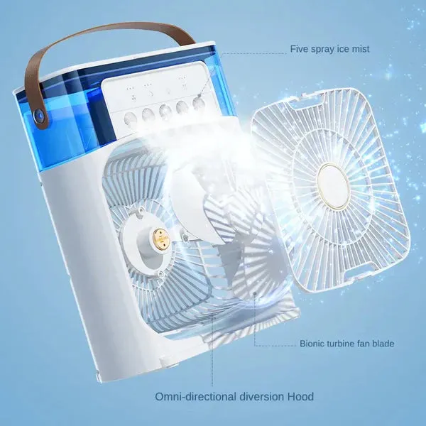 Portable Rechargeable Air Cooling Mist Fan (Big Size)