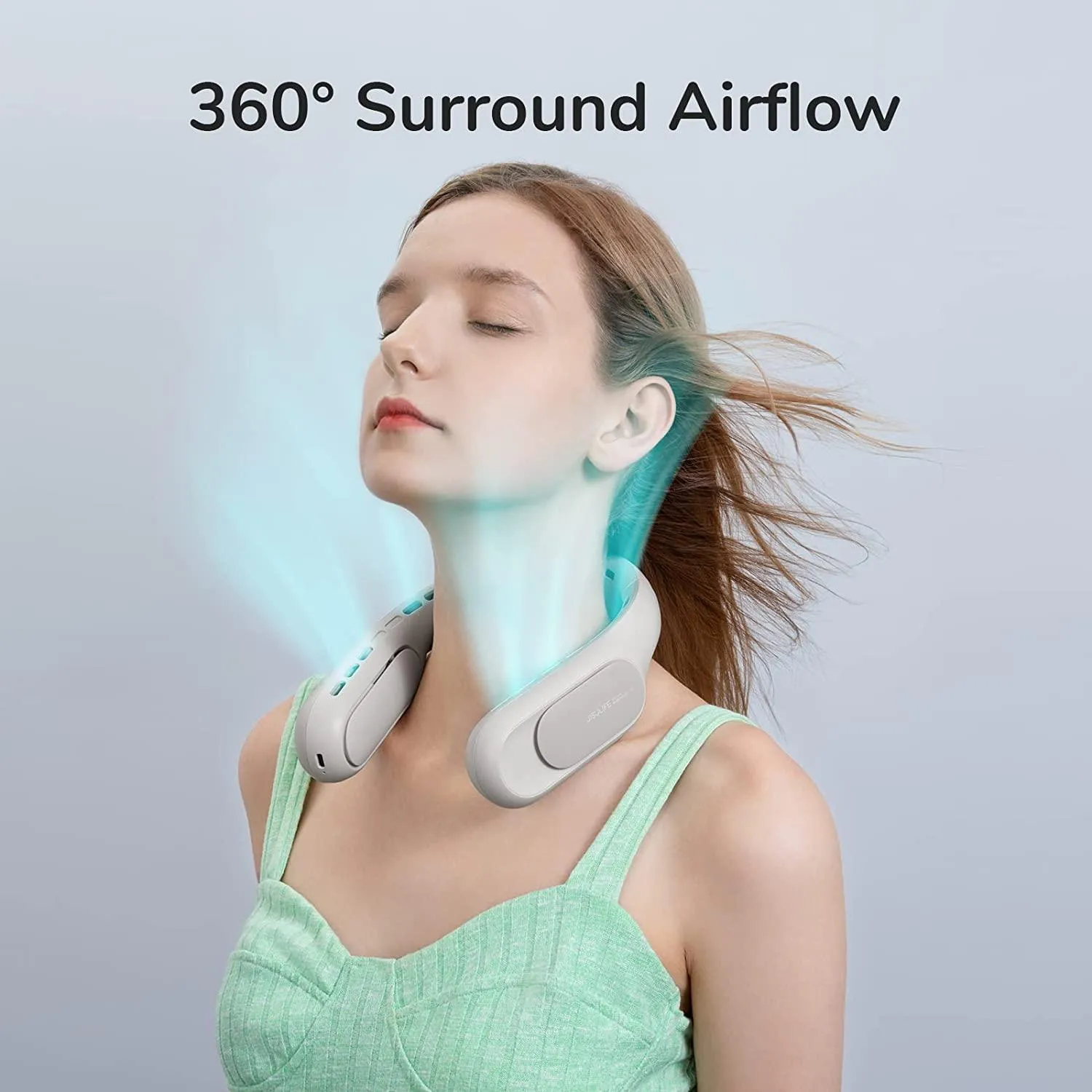 Portable Rechargeable Bladeless Neck Brace Cooling Fan