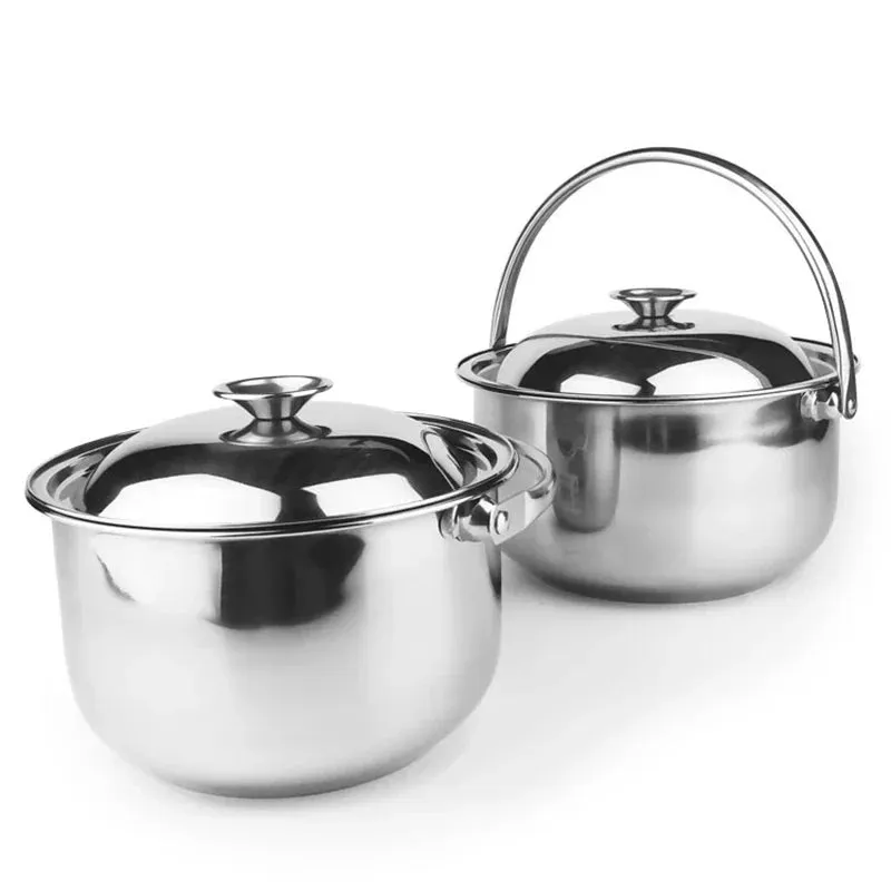 Pot Soup Cooking Steel Stainless Stew Bowl Bowls Stockpot Kitchen Cookware Pan Metal Handleramen pots and pans cookware set