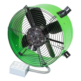 Premium 1,650 CFM Gable Mount Power Attic Ventilator in Green