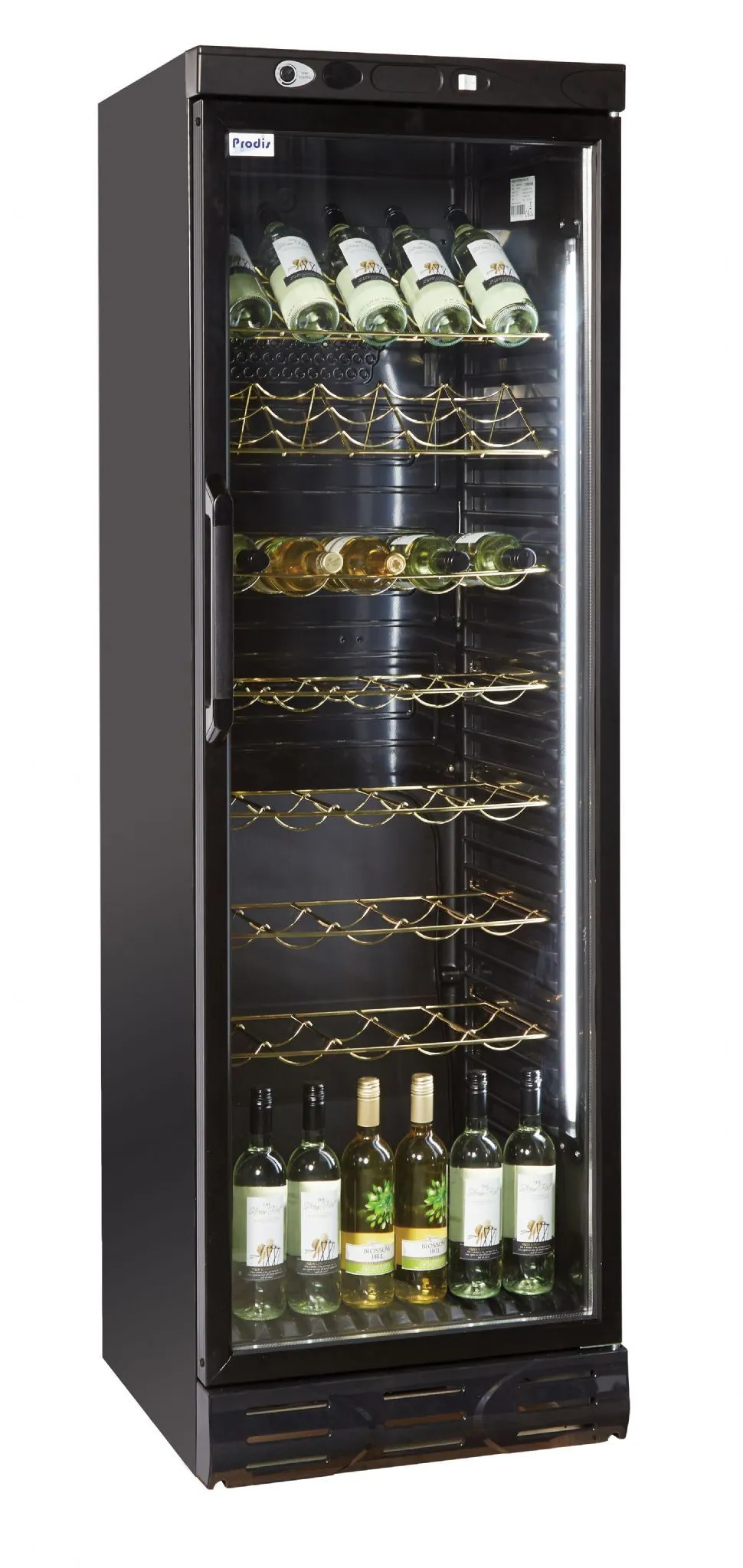 Prodis XW380 single door upright wine cooler black finish