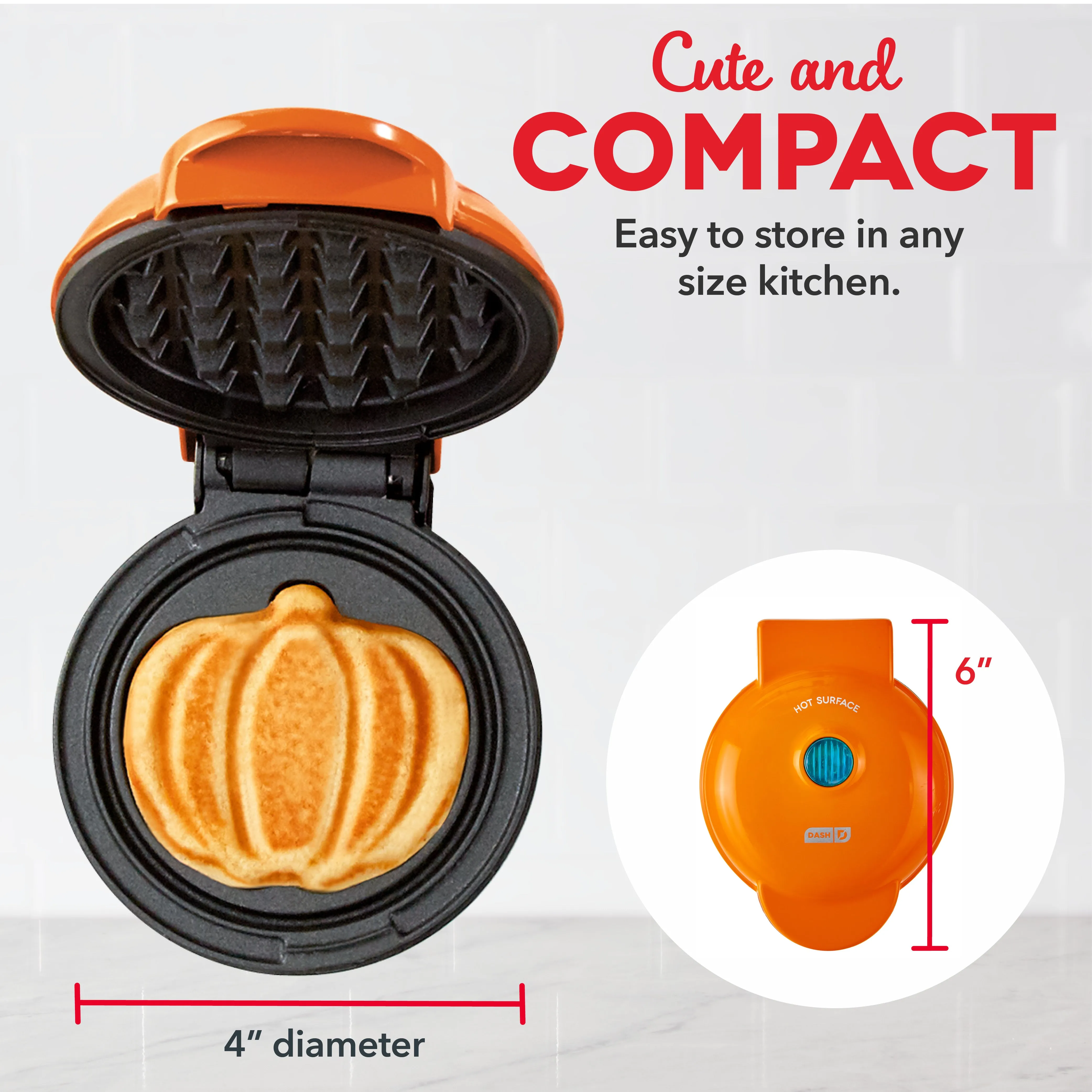 Pumpkin Mini Waffle Maker