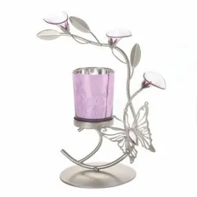 Purple Butterfly Candleholder