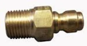 Quick Connect 1/4 Inch MPT x 1/4 inch Flo-Thru Brass Male