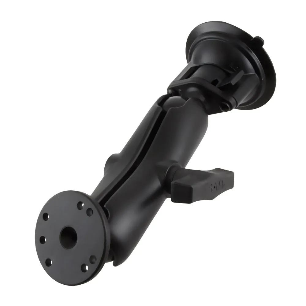 RAM® Twist-Lock™ Suction Cup Mount with Round Plate Adapter - Medium (RAM-166-202U)