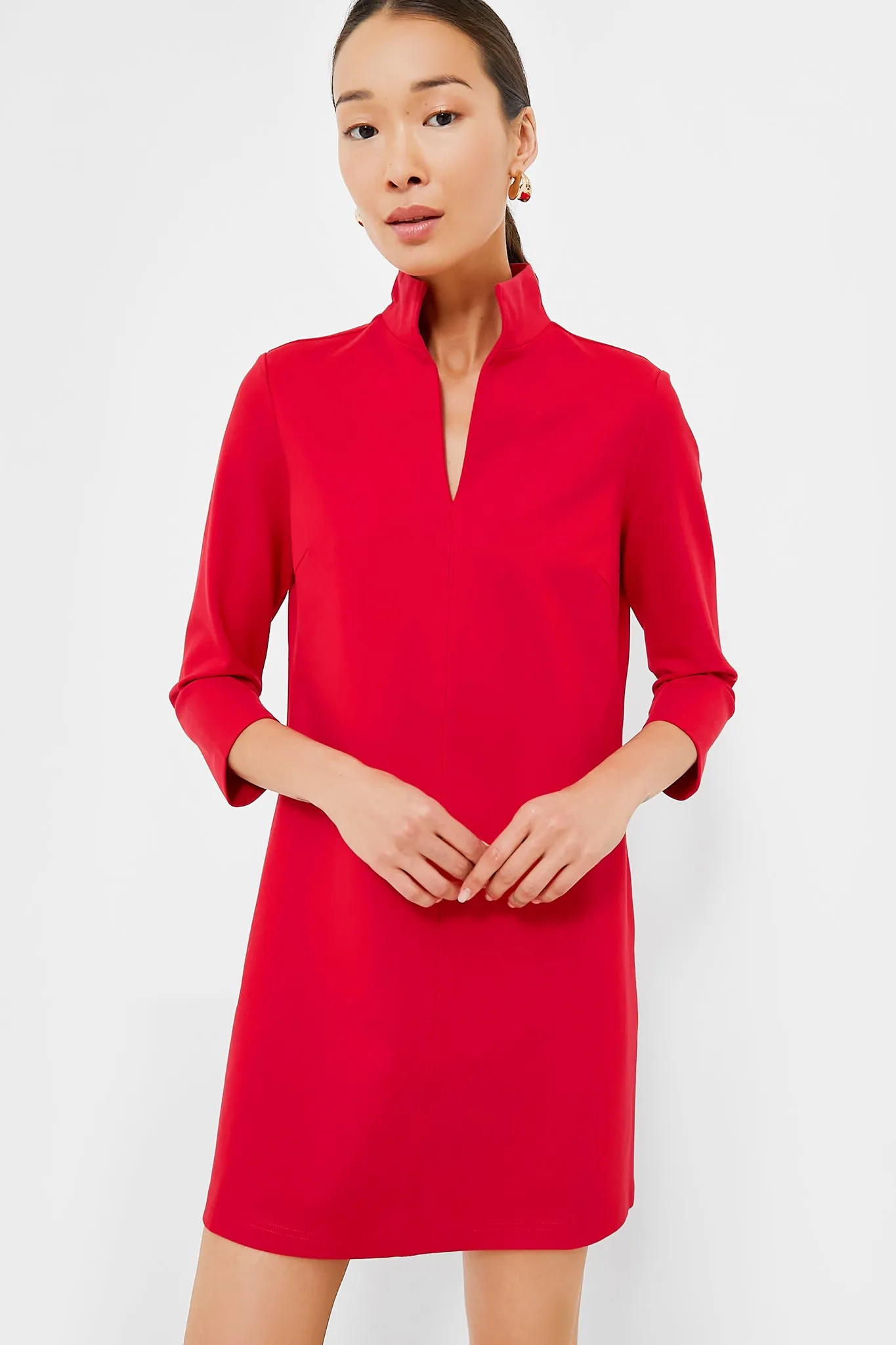 Red Ponte Clifton Dress