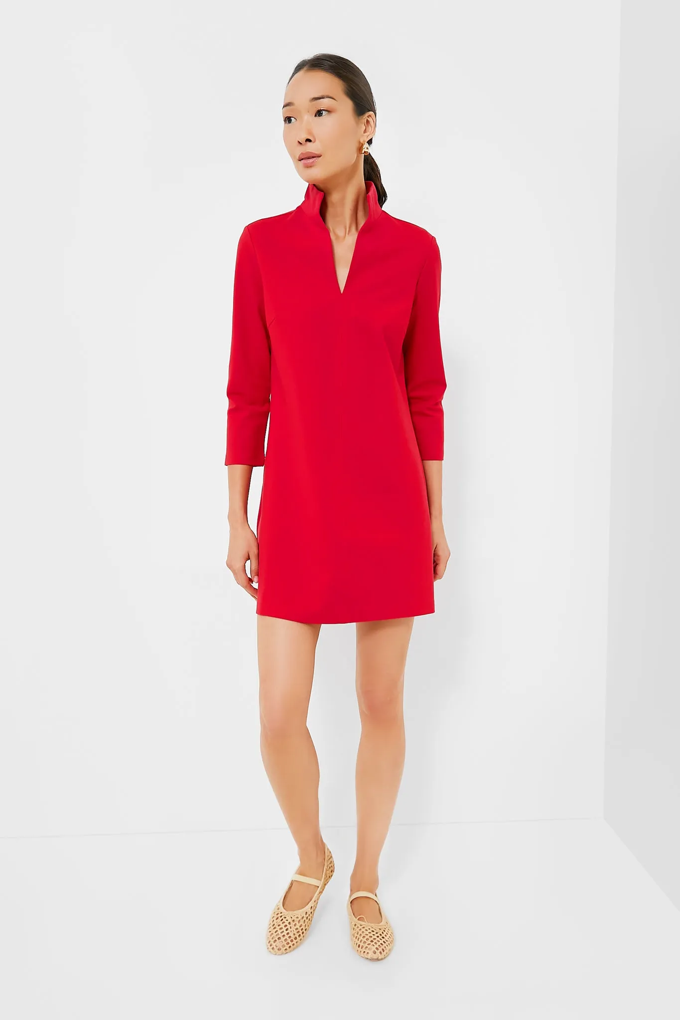 Red Ponte Clifton Dress