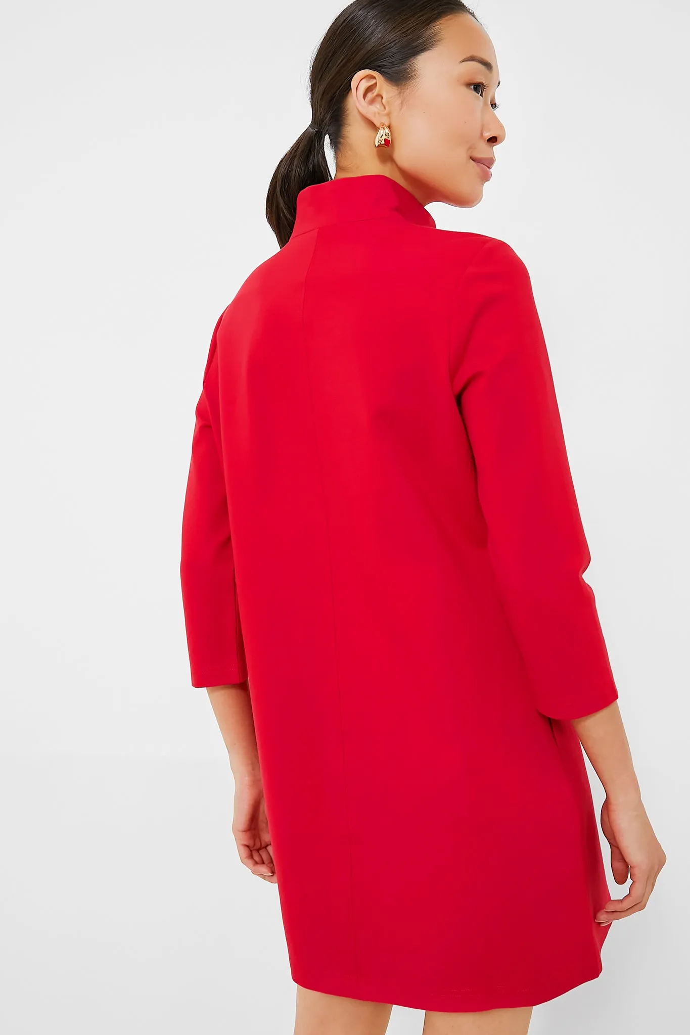 Red Ponte Clifton Dress