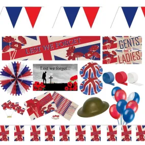 Remembrance Sunday 'Lest We Forget' Large Celebration Decoration Pack