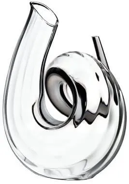 Riedel Decanter Curly Fatto A Mano lets you decant a young bottle of Cabernet for an enhanced flavor. Made from fine crystal, this carafe has a quirky curl shape that is great to use for everyday or a special occasion - 2011/00