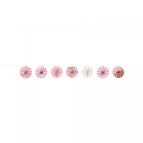 Rose Gold Mini Fan Ribbon Garland - 3.65m x 10cm