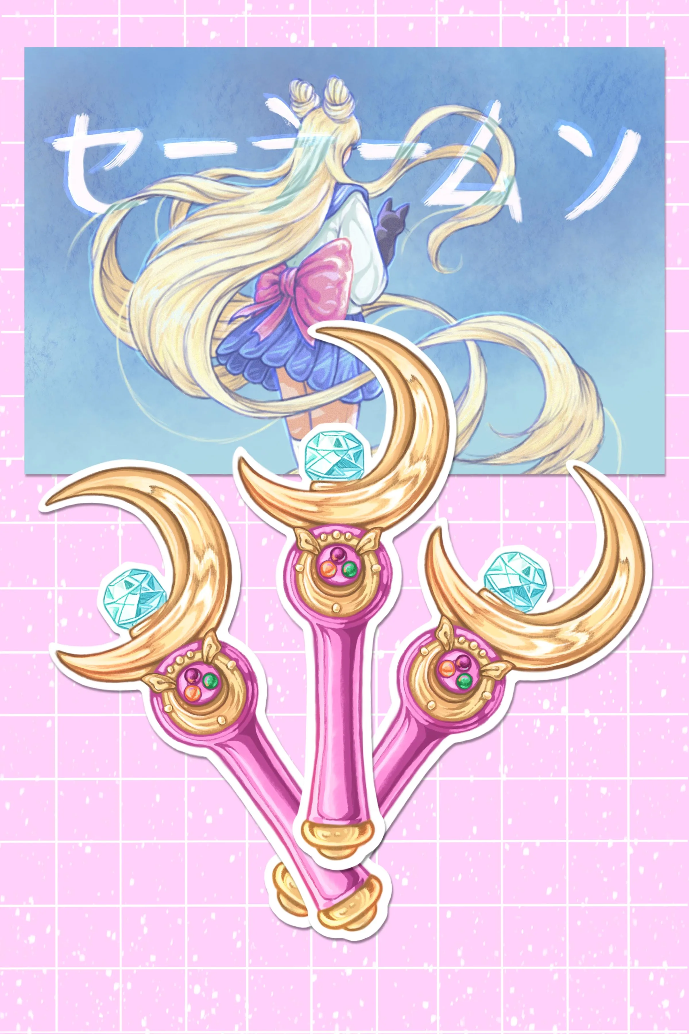 Sailor Moon - Moon Stick Sticker